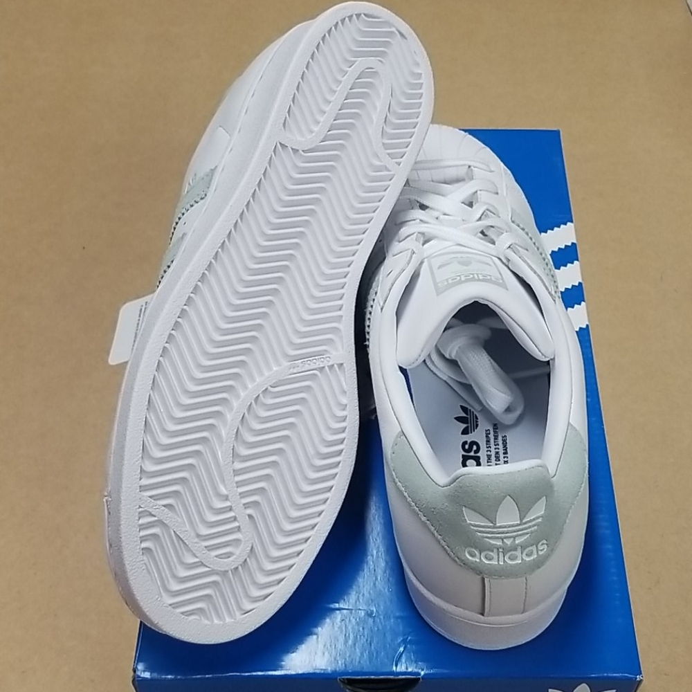 Adidas Superstar Vapor Green Stripes Women's Shoes - Picture 8 of 12